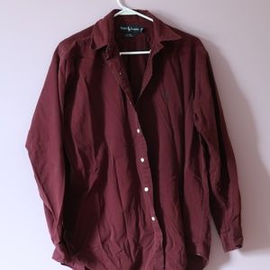 Maroon Button Down Ralph Lauren